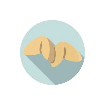 Flat design fortune cookie Stock Illustration