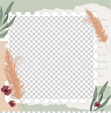 Flat-design frame is floating on transparent background with scalloped border, Stock Illustration