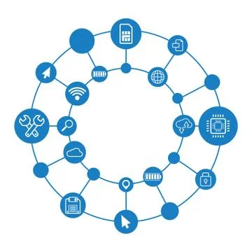 Flat design gadgets technology icons 스톡 일러스트