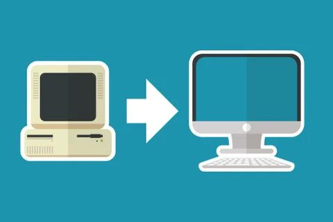 Flat design gadgets technology icons 스톡 일러스트