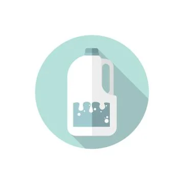 Flat design gallon of milk Stock Illustration