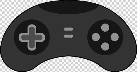 Flat design game controller is being shown with D-pad, buttons, equals sign, 스톡 일러스트