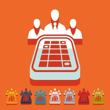Flat design: game craps Stock Illustration