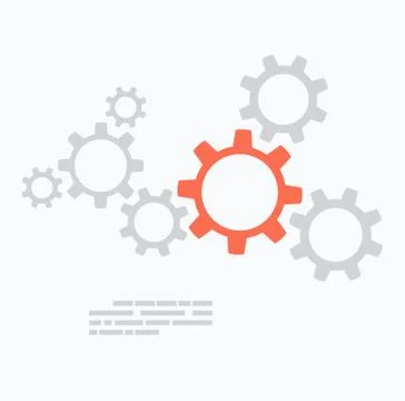 Flat design. Gears concept Stock Illustration