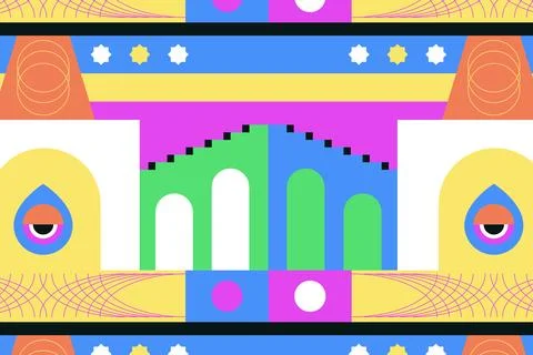 Flat design geometric pattern background Stock Illustration