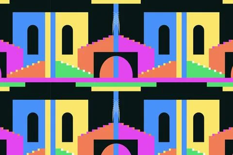 Flat design geometric pattern background Stockillustratie