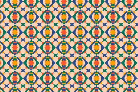 Flat design geometric pattern background Stockillustratie