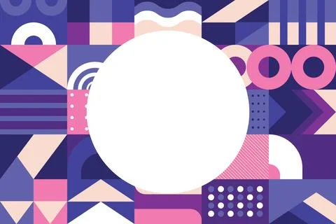 Flat design geometric pattern background Illustrazione stock