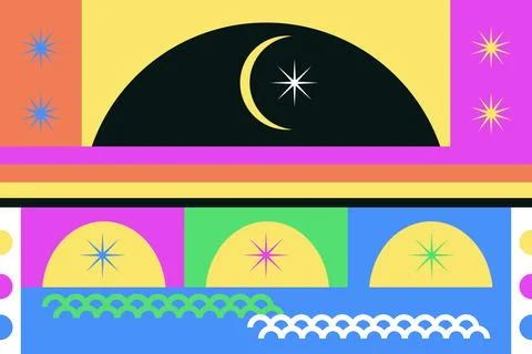 Flat design geometric pattern background Illustrazione stock