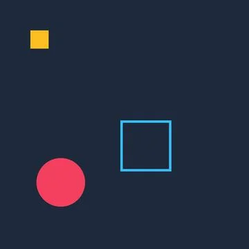 Flat design geometric shapes composition Stock Illustration