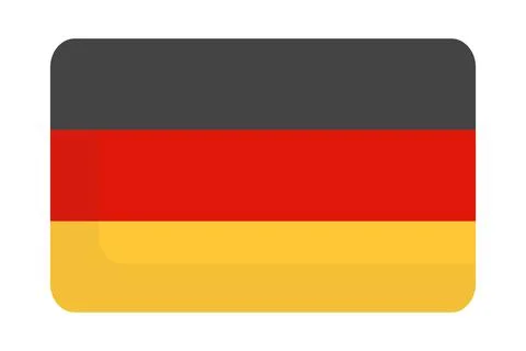Flat design German flag icon. Deutschland. Vector. Stock Illustration