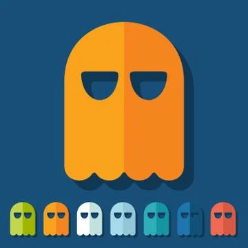 Flat design: ghost Stock Illustration