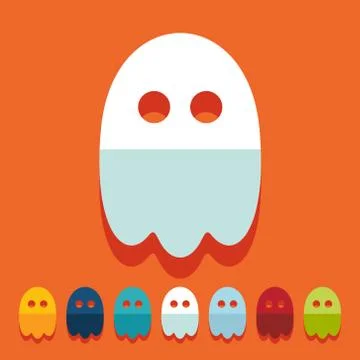 Flat design: ghost イラスト素材