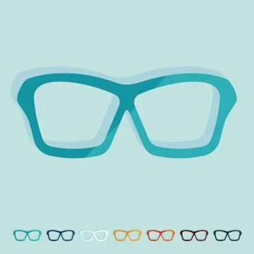 Flat design: glasses イラスト素材