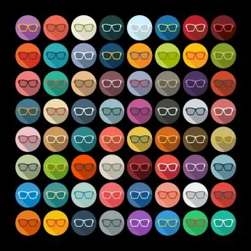 Flat design: glasses Stock Illustration
