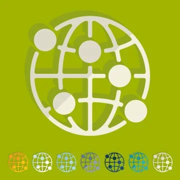 Flat design: globe Illustrazione stock