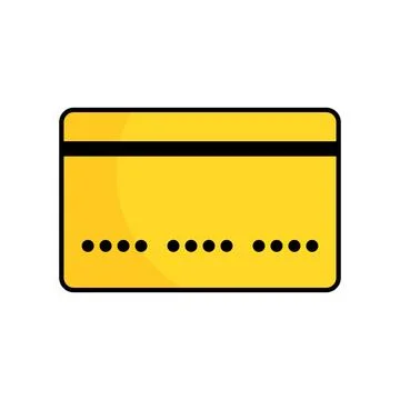 Flat design gold card icon. Vector. Stock Illustration