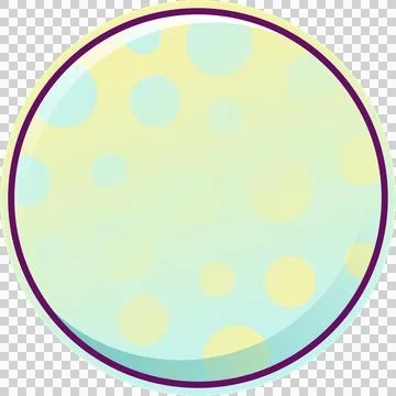 Flat design gradient circle showing pastel polka-dots with magenta ring, Illustrazione stock