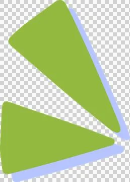 Flat design green, light blue wedges are rotating inward, creating pointers on Stock Illustration