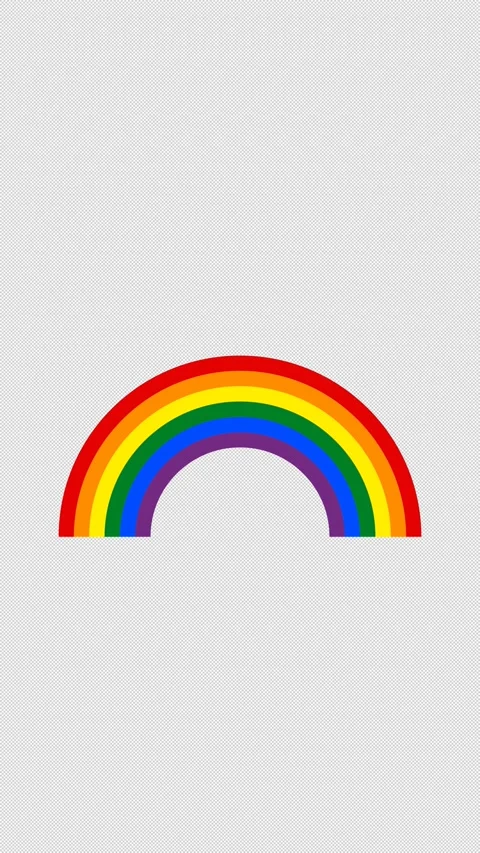Flat design growing rainbow animation element on transparent background. Stock Footage 334386712