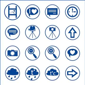 Flat design GUI icon set 2. Illustrazione stock