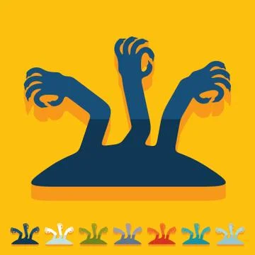 Flat design: hand Illustrazione stock