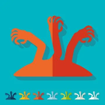 Flat design: hand Illustrazione stock