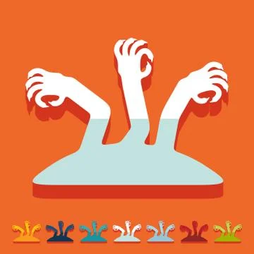 Flat design: hand Stock Illustration