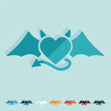 Flat design: heart devil イラスト素材