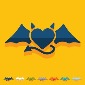 Flat design: heart devil イラスト素材