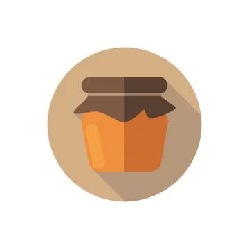 Flat design honey jar Stock Illustration