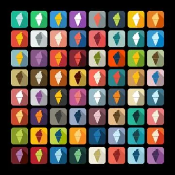 Flat design: ice Stock Illustration