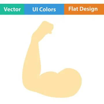 Flat design icon of Bicep Stock Illustration