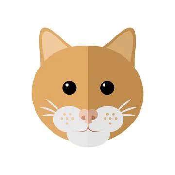 Flat design icon Cat. Illustration. Stock Illustration