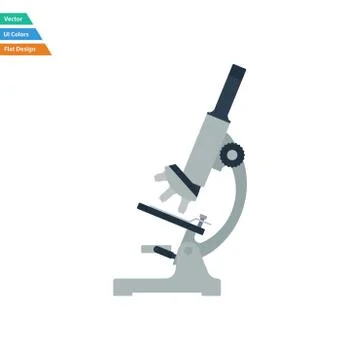 Flat design icon of chemistry microscope Stock Illustration