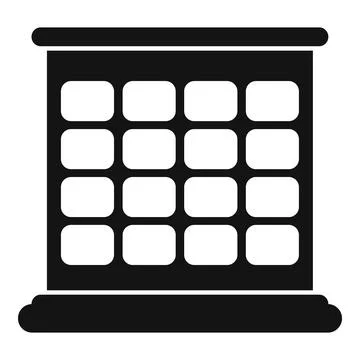 Flat design icon of a classic building facade Stock Illustration