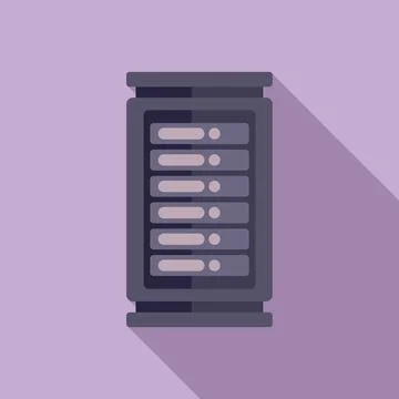 Flat design icon of a database server Stock Illustration
