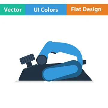 Flat design icon of electric planer Stockillustratie