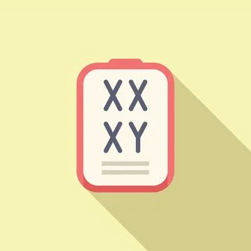 Flat design icon of genetics clipboard Illustrazione stock