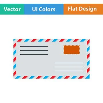 Flat design icon of Letter Illustrazione stock