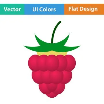 Flat design icon of Raspberry Illustrazione stock