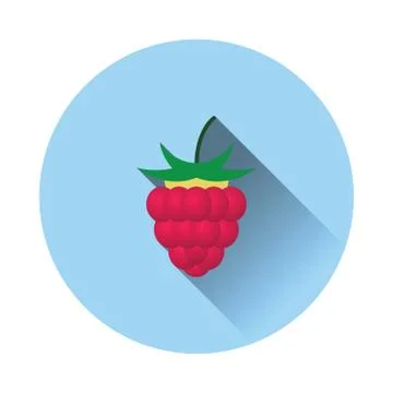 Flat design icon of Raspberry Illustrazione stock