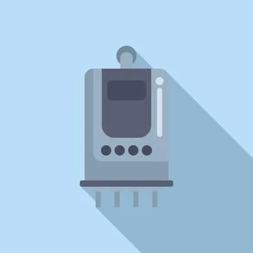 Flat design icon of a retro cell phone 库存插图