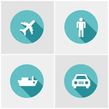 Flat design icon set Stock Illustration