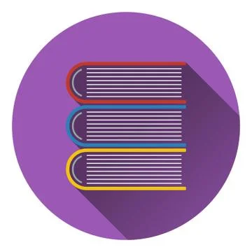 Flat design icon of Stack of books in ui colors 스톡 일러스트