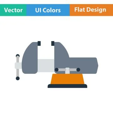 Flat design icon of vise Stock Illustration