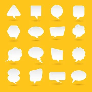 Flat design icons set bubble message for text. Vector illustrations.. Stock Illustration