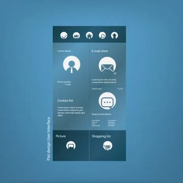 Flat design icons set smartphone Stock Illustration
