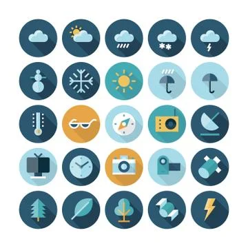 Flat design icons for user interface Stock Illustration