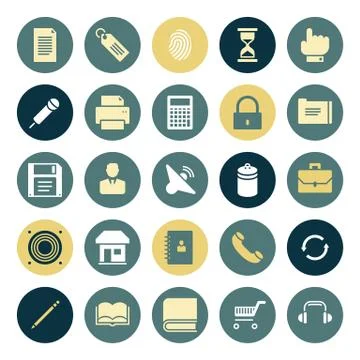 Flat design icons for user interface Illustrazione stock